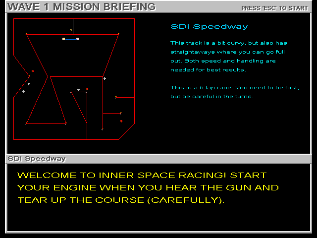 Operation: Inner Space (Windows 3.x) screenshot: Special race minigame (SVGA)