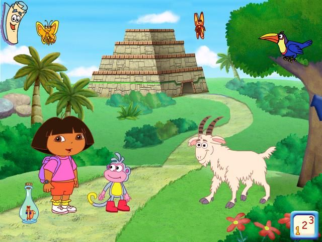 Dora the Explorer: Dance to the Rescue (Windows) screenshot: On our way to the pyramid