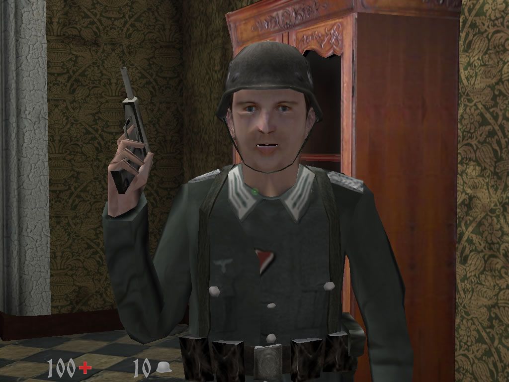 Wolfschanze (Windows) screenshot: Close-up of an enemy soldier