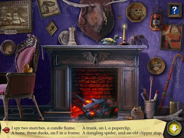 I Spy Spooky Mansion: Deluxe (Windows) screenshot: Another puzzle. And so many cobwebs...
