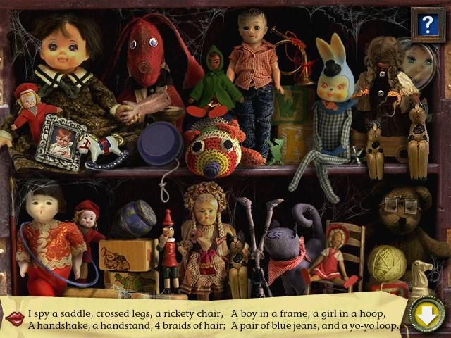 I Spy Spooky Mansion: Deluxe (Windows) screenshot: Nice collection of antique dolls...