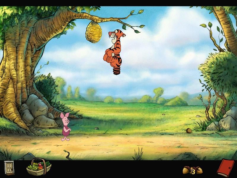 Piglet's Big Game (Windows) screenshot: Tigger, bouncing...