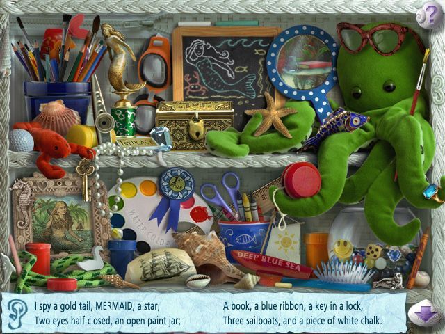 I Spy: Fantasy (Windows) screenshot: What a great collection of ocean-themed things to find
