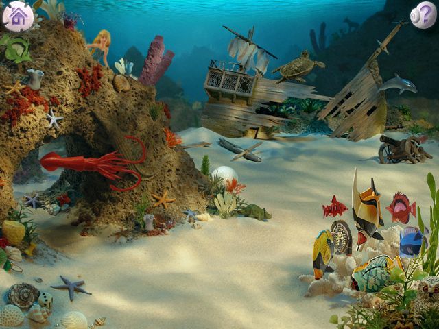 I Spy: Fantasy (Windows) screenshot: Under the sea (Is that Nemo I see over there?)
