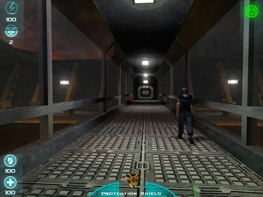 Utopia City (Windows) screenshot: Guards patrol everywhere. They're not very helpful either. Try to ask 'em anything and they'll most likely grunt "What uh hell!" in a thick Russian accent.