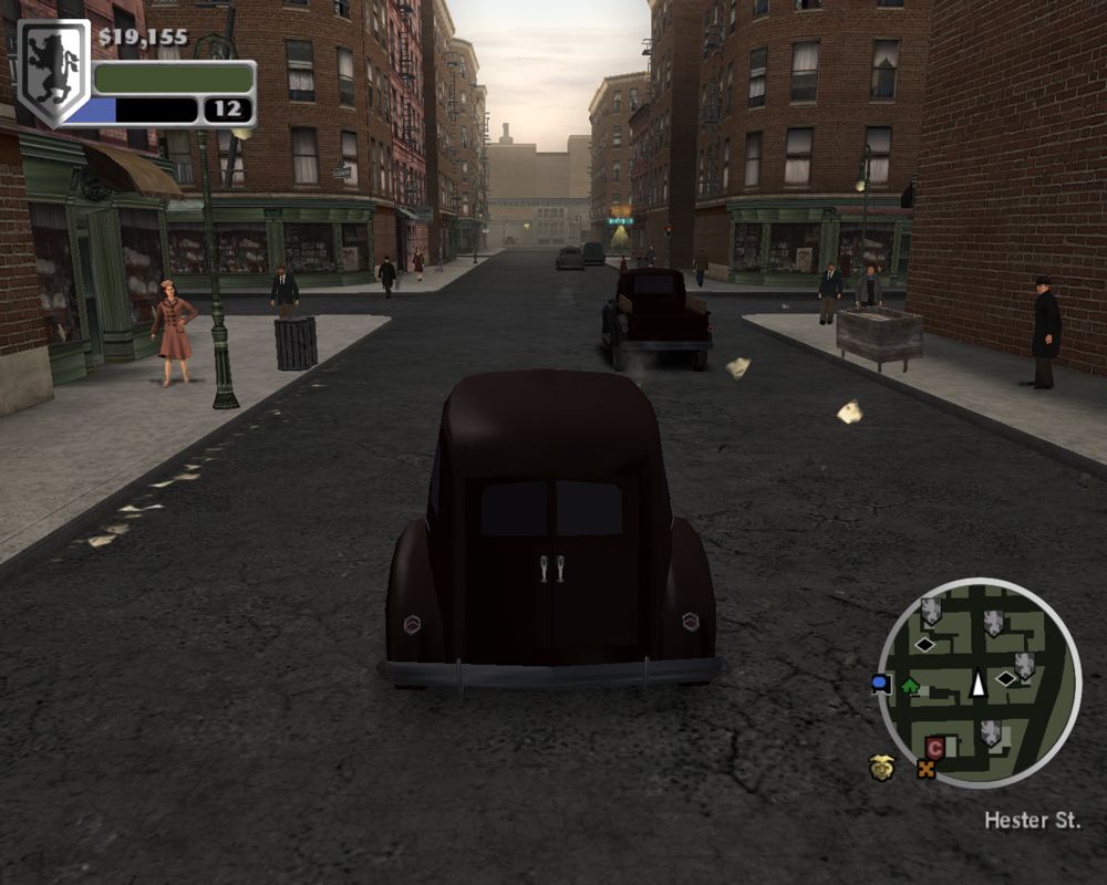 The Godfather: The Game (Windows) screenshot: Cruising around Little Italy.