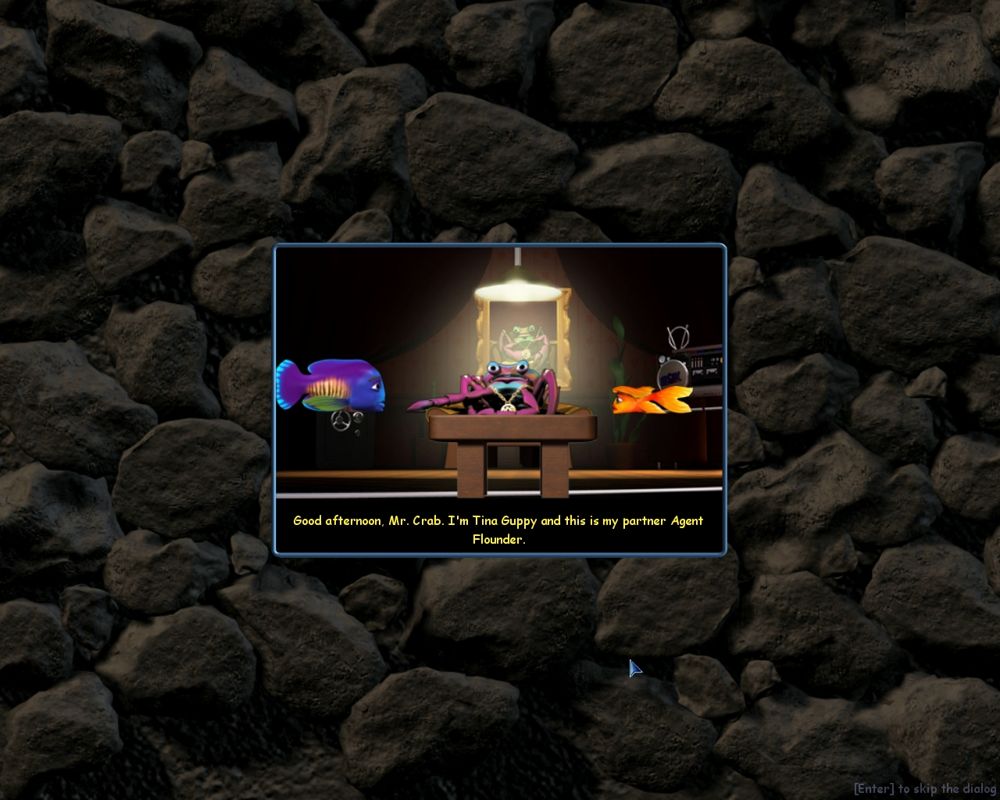 The Fish Fillets II (Windows) screenshot: Intro for the second chapter (to the left)