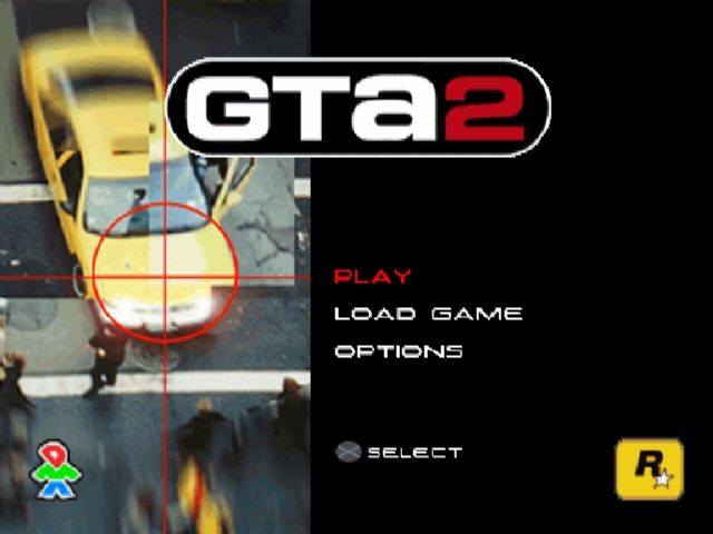 Grand Theft Auto 2 (PlayStation) screenshot: Main menu