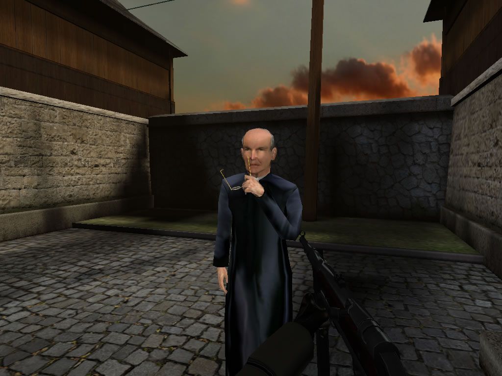 Wolfschanze (Windows) screenshot: This priest will help you.