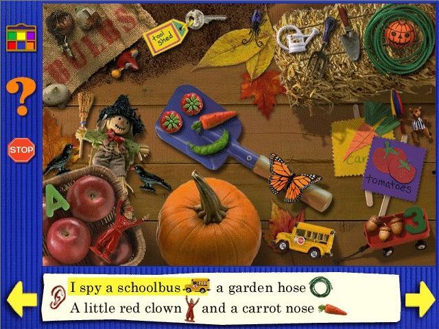 I Spy Junior (Windows) screenshot: Find the objects listed below.