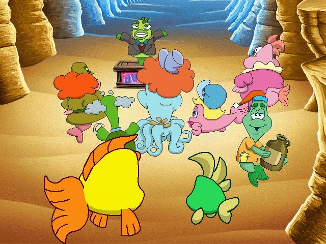 Freddi Fish 5: The Case of the Creature of Coral Cove (Windows) screenshot: What could be going on?