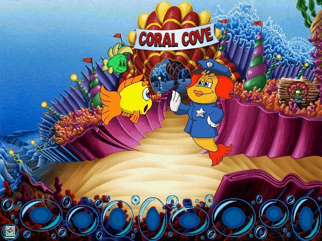 Freddi Fish 5: The Case of the Creature of Coral Cove (Windows) screenshot: Coral Cove Park is closed on account of sea monsters....