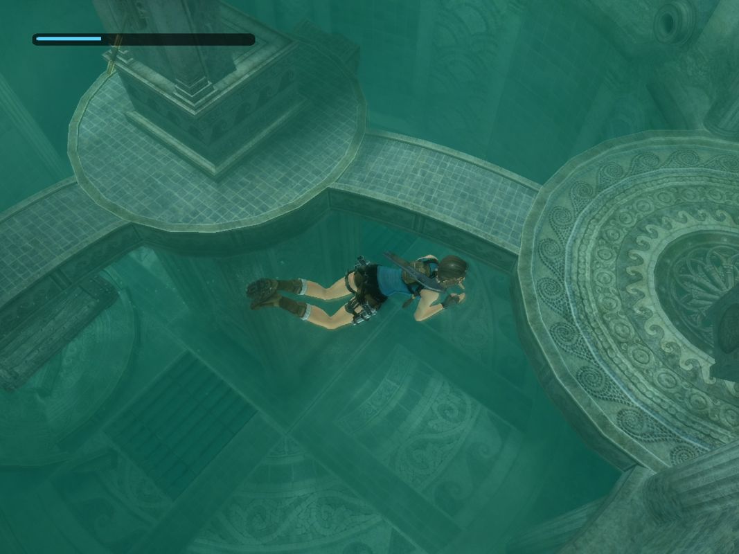 Lara Croft: Tomb Raider - Anniversary (Windows) screenshot: Solving a water puzzle in the Poseidon Room.