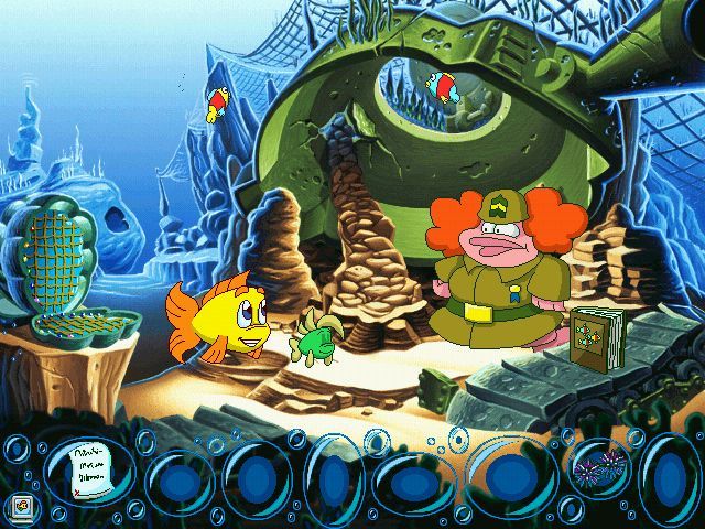Freddi Fish 5: The Case of the Creature of Coral Cove (Windows) screenshot: Marge the Sarge, don't mess with her!