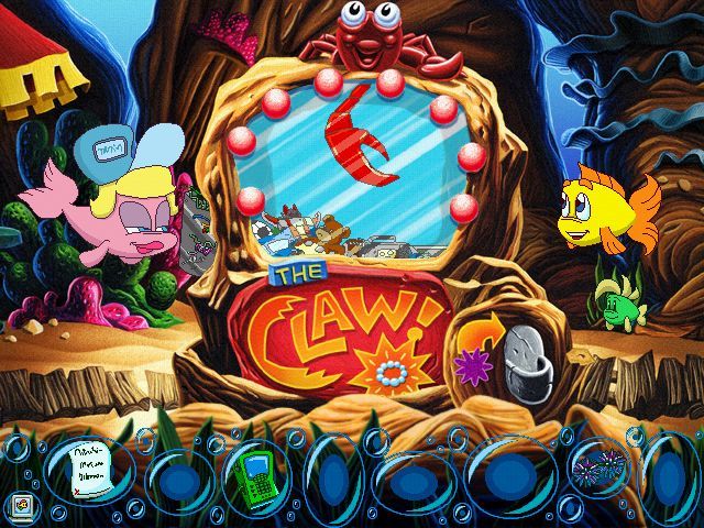 Freddi Fish 5: The Case of the Creature of Coral Cove (Windows) screenshot: Donna, arcade-game repairfish