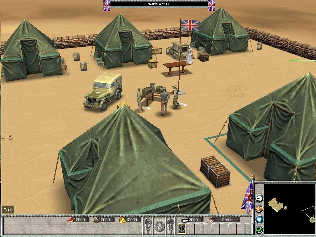 Empires: Dawn of the Modern World (Windows) screenshot: British Base, North Africa