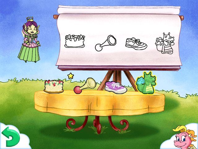 Dragon Tales: Learn & Fly With Dragons (Windows) screenshot: The Princess is sketching...