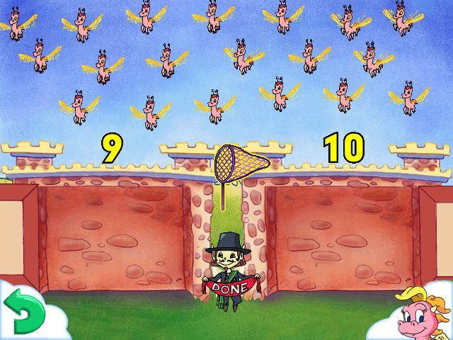 Dragon Tales: Learn & Fly With Dragons (Windows) screenshot: Catch the horseflies and return them to the stables