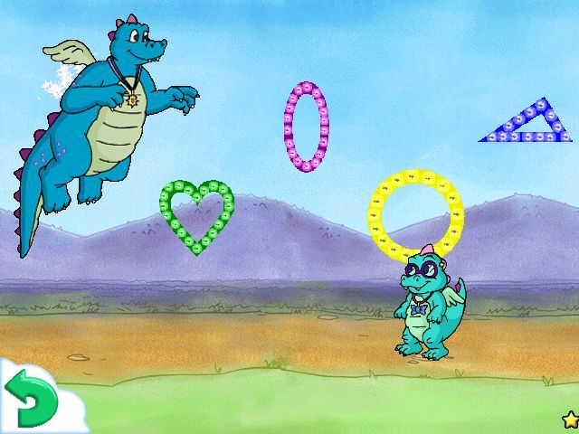 Dragon Tales: Learn & Fly With Dragons (Windows) screenshot: Listen carefully and find the right firefly shape