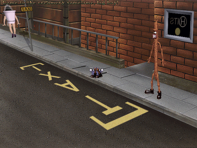Animal (DOS) screenshot: A coffee cup as a prostitute