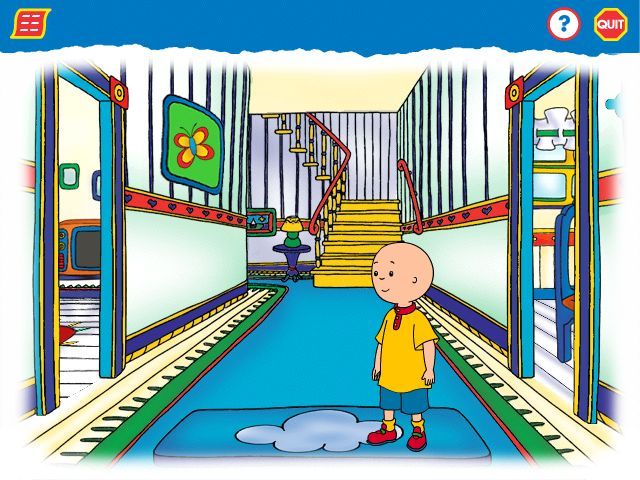 Caillou: Magic Playhouse (Windows) screenshot: I think we're ready to go upstairs...