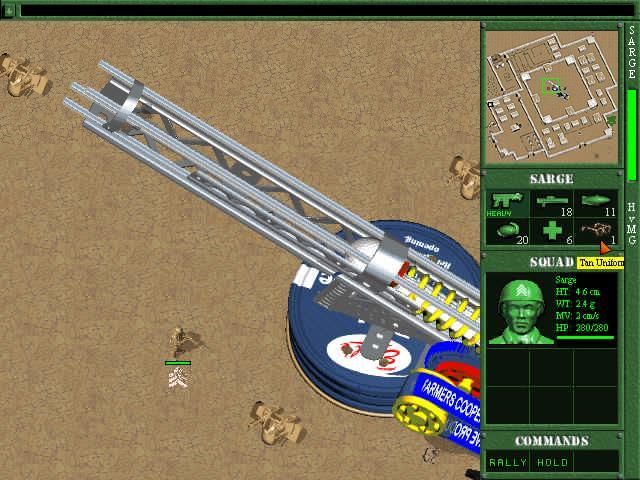Army Men II (Windows) screenshot: heres the howitzer