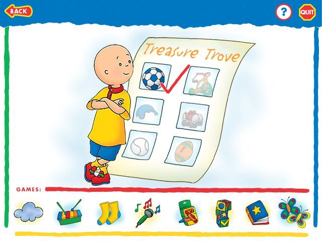 Caillou: Magic Playhouse (Windows) screenshot: And there it is! It goes into your Treasure Trove page