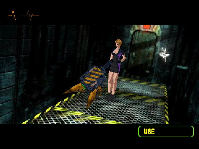 Fear Effect 2: Retro Helix (PlayStation) screenshot: Repairing bots could prove useful...