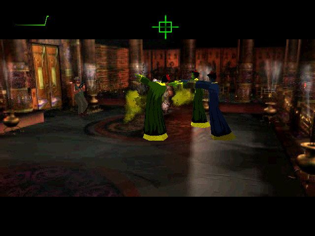 Fear Effect 2: Retro Helix (PlayStation) screenshot: Hopping vampires!!