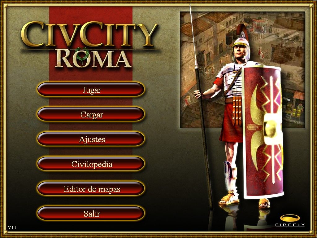 CivCity: Rome (Windows) screenshot: Main menu