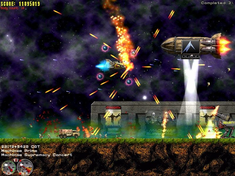 Jets 'n' Guns Gold (Windows) screenshot: Destroy everything to get the highest medals and the greatest amount of money.