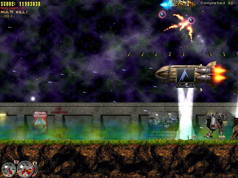 Jets 'n' Guns Gold (Windows) screenshot: You can also use bombs if you bought some.