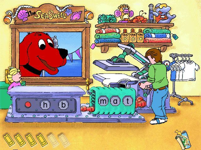 Clifford the Big Red Dog: Reading (Windows) screenshot: You can help by finishing words.