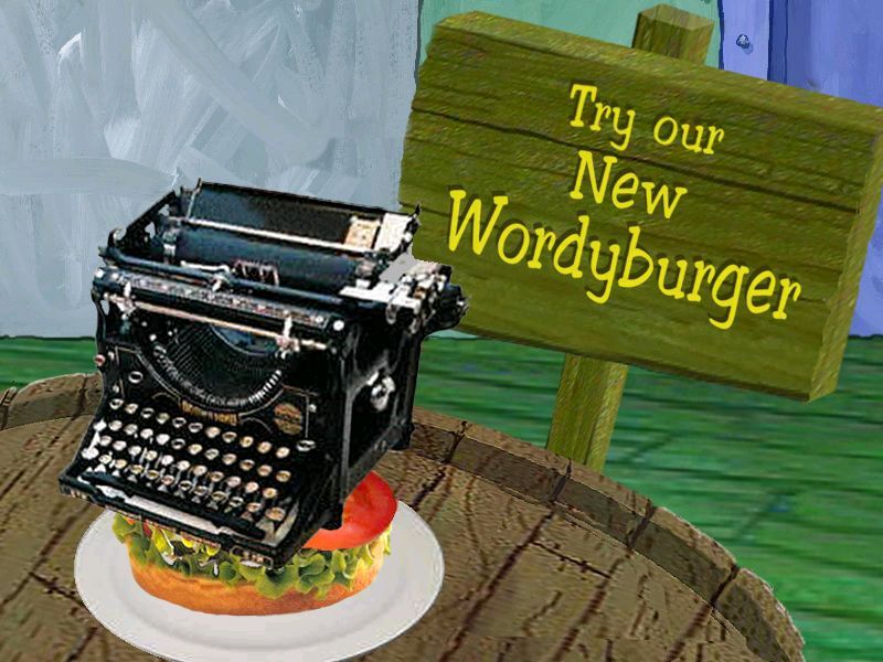 SpongeBob SquarePants: Typing (Windows) screenshot: Giving a new meaning to "eating your words".