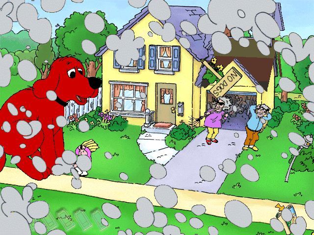 Clifford the Big Red Dog: Reading (Windows) screenshot: And even more dismayed when Clifford sneezes.