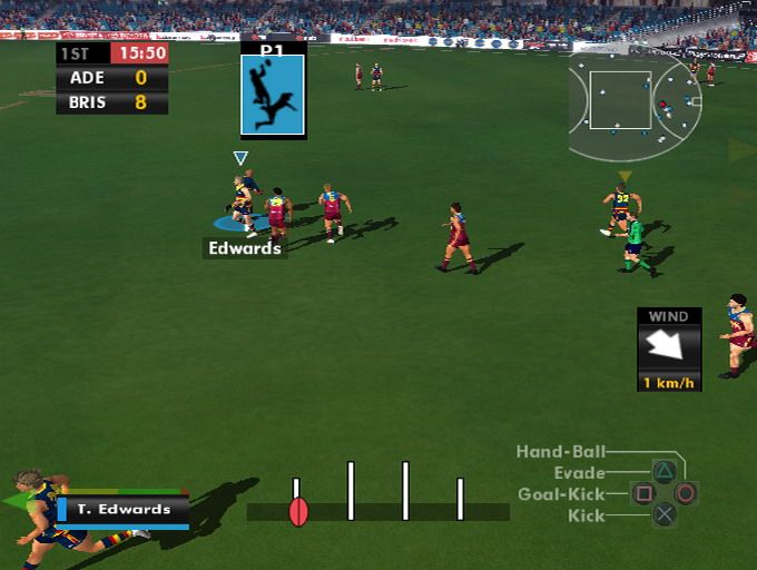 AFL Premiership 2007 (PlayStation 2) screenshot: Changing tactics in the centre square