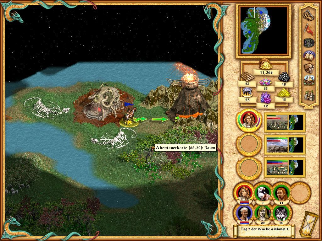 Screenshot of Heroes of Might and Magic IV: The Gathering Storm (Windows,  2002) - MobyGames