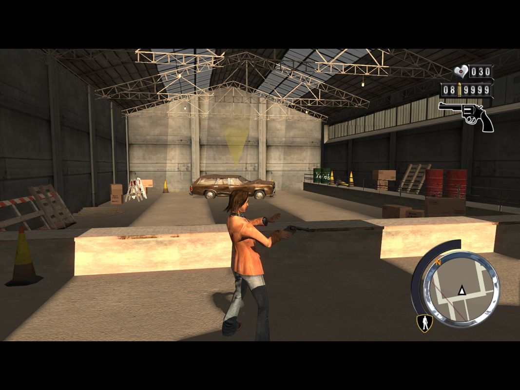 Driver: Parallel Lines (Windows) screenshot: Reloading is a very important part of a gangster's life.