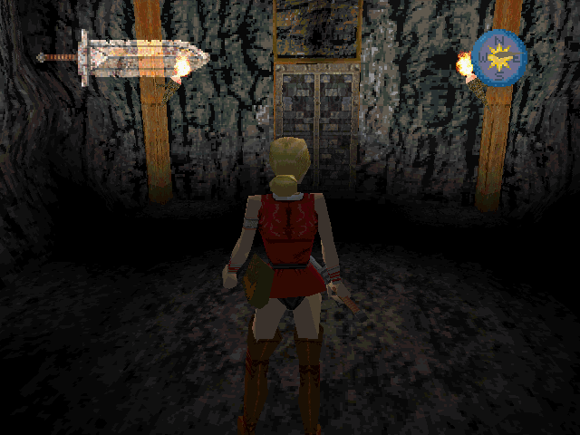 Excalibur 2555 A.D. (Windows) screenshot: You start the game in Ort Underworld.