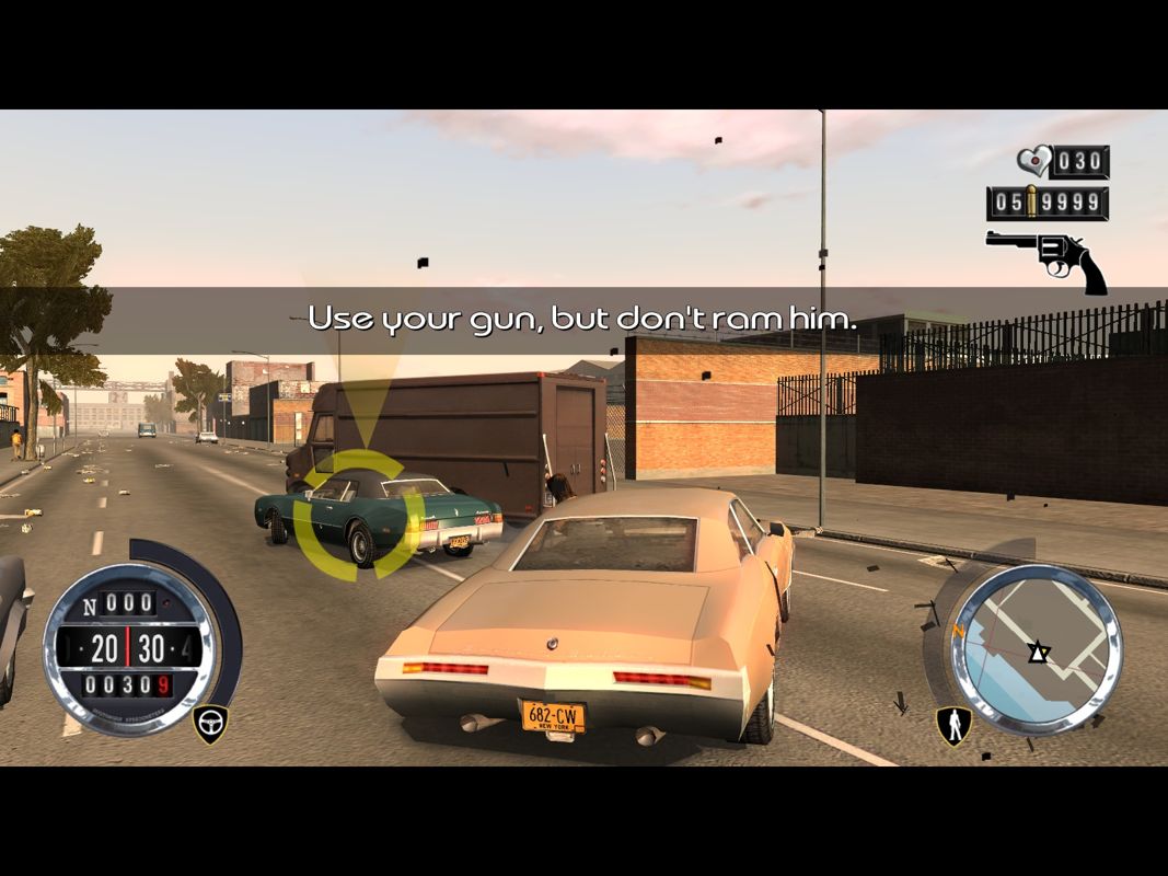 Driver: Parallel Lines (Windows) screenshot: Yeah a car chase with bullets!