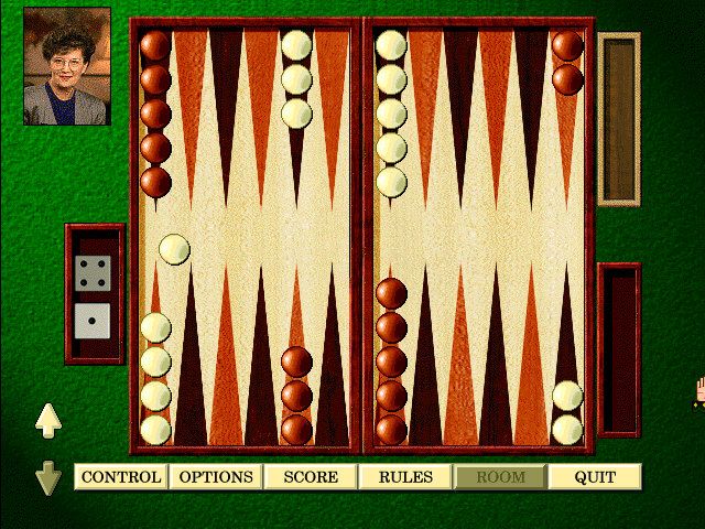 Hoyle Classic Games (Windows) screenshot: Start of backgammon game