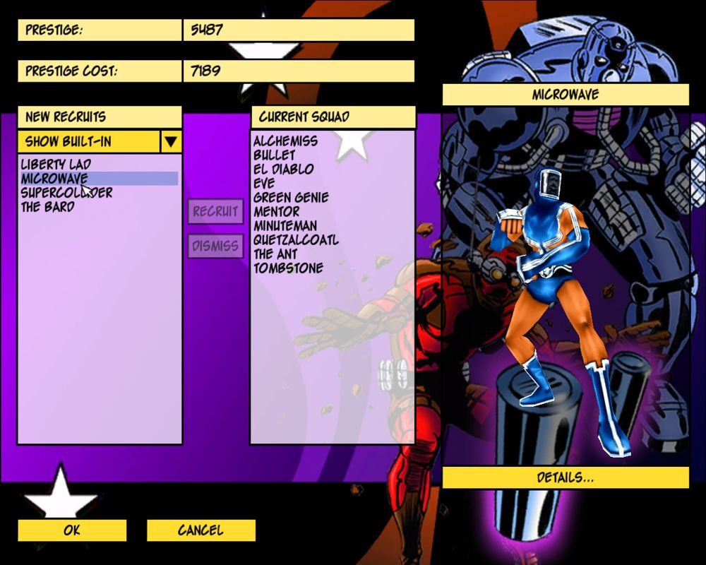 Freedom Force vs The 3rd Reich (Windows) screenshot: And adding them to your team.