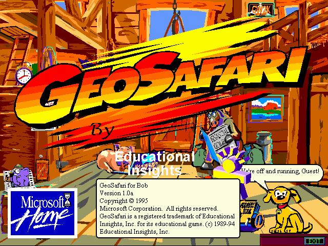 Microsoft Bob (game included) (Windows 3.x) screenshot: Splash screen