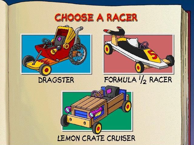 Mercer Mayer's Little Critter and the Great Race (Windows) screenshot: Which car shall I build?