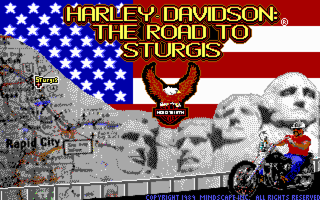 Harley-Davidson: The Road to Sturgis (DOS) screenshot: Title Screen