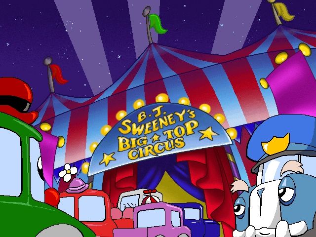 Putt-Putt Joins the Circus (Windows) screenshot: The circus is open for business and filling up fast.