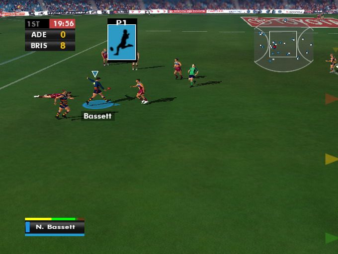 AFL Premiership 2007 (PlayStation 2) screenshot: In-game tactics interface