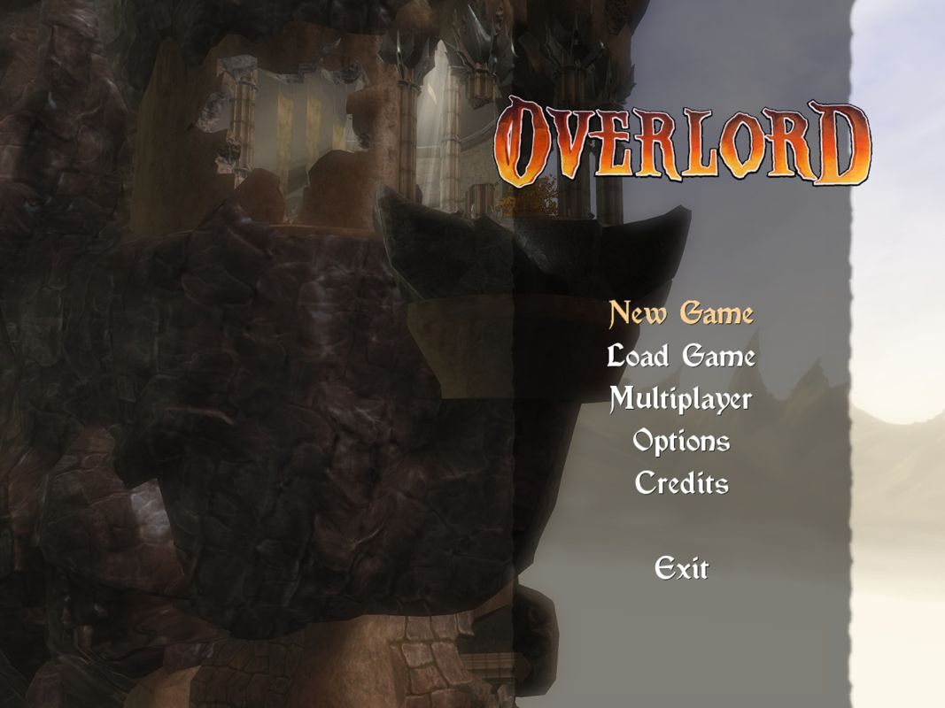 Overlord (Windows) screenshot: Main menu