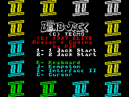 Bomb Jack II (ZX Spectrum) screenshot: Menu