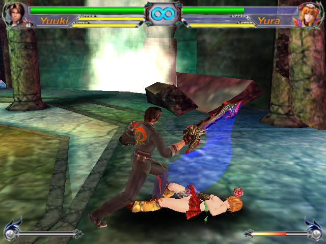 Battle Raper II: The Game (Windows) screenshot: Such a nice girl, should I really hit her with this big sword?